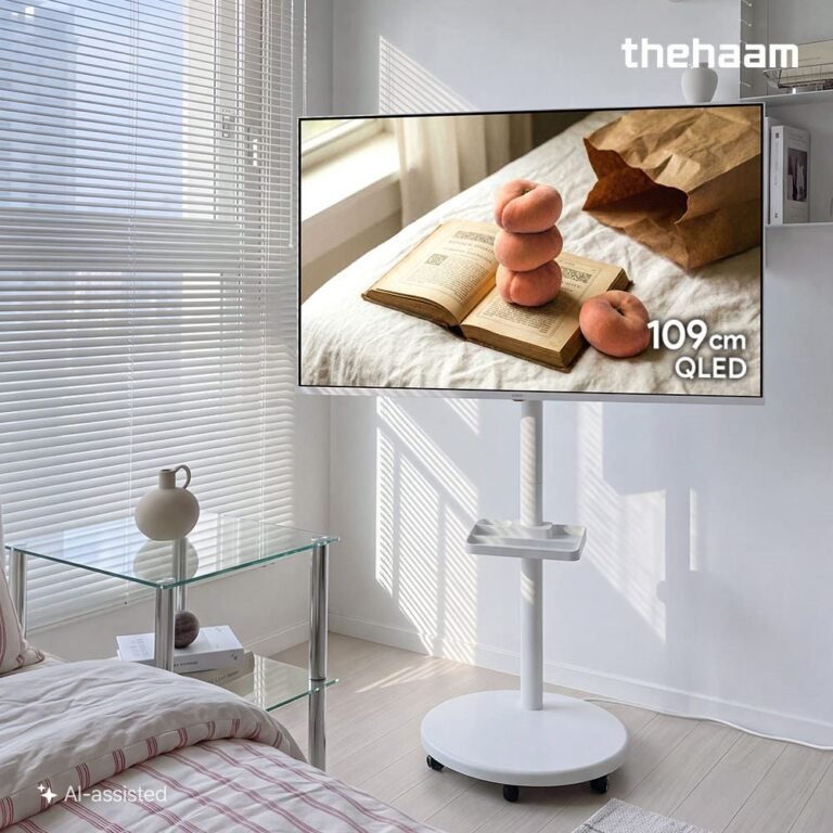 더함 삼탠바이미 스마트 QLED 라이트 109cm(43인치), 이동식 스탠드
